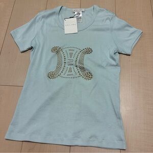 Celine light blue triomphe T-Shirt